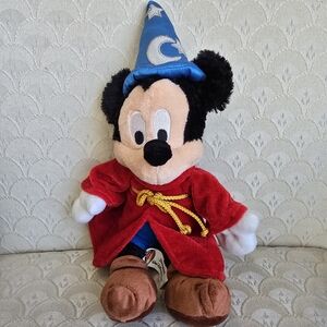 Disney Parks Mickey Mouse Wizard Plush Magical Sorcerer Toy Disneyland /World